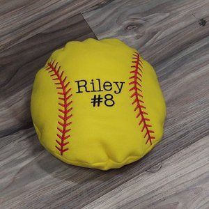 Personalized Softball Travel Pillow